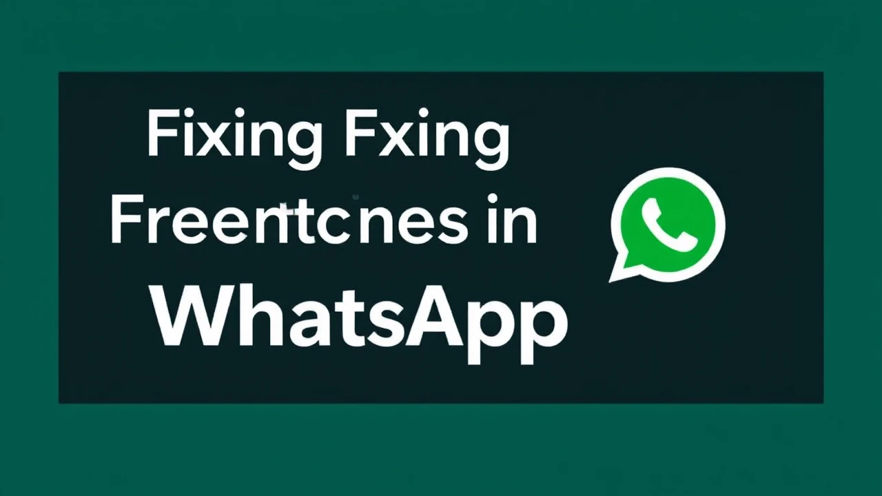 Fixing Frequent Glitches in WhatsApp Web